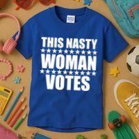 This Nasty Woman Votes Kids T-Shirt thumb 3