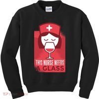 This Nurse Needs A Glass Kids Sweatshirt thumb 0
