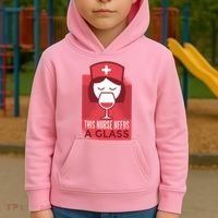 This Nurse Needs A Glass Kids Hoodie thumb 2