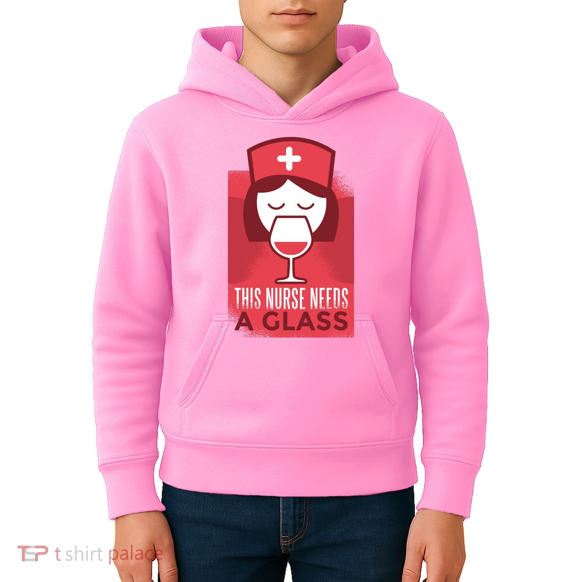 This Nurse Needs A Glass Kids Hoodie