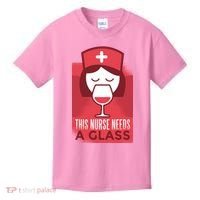 This Nurse Needs A Glass Kids T-Shirt thumb 0
