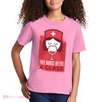 This Nurse Needs A Glass Kids T-Shirt thumb 2