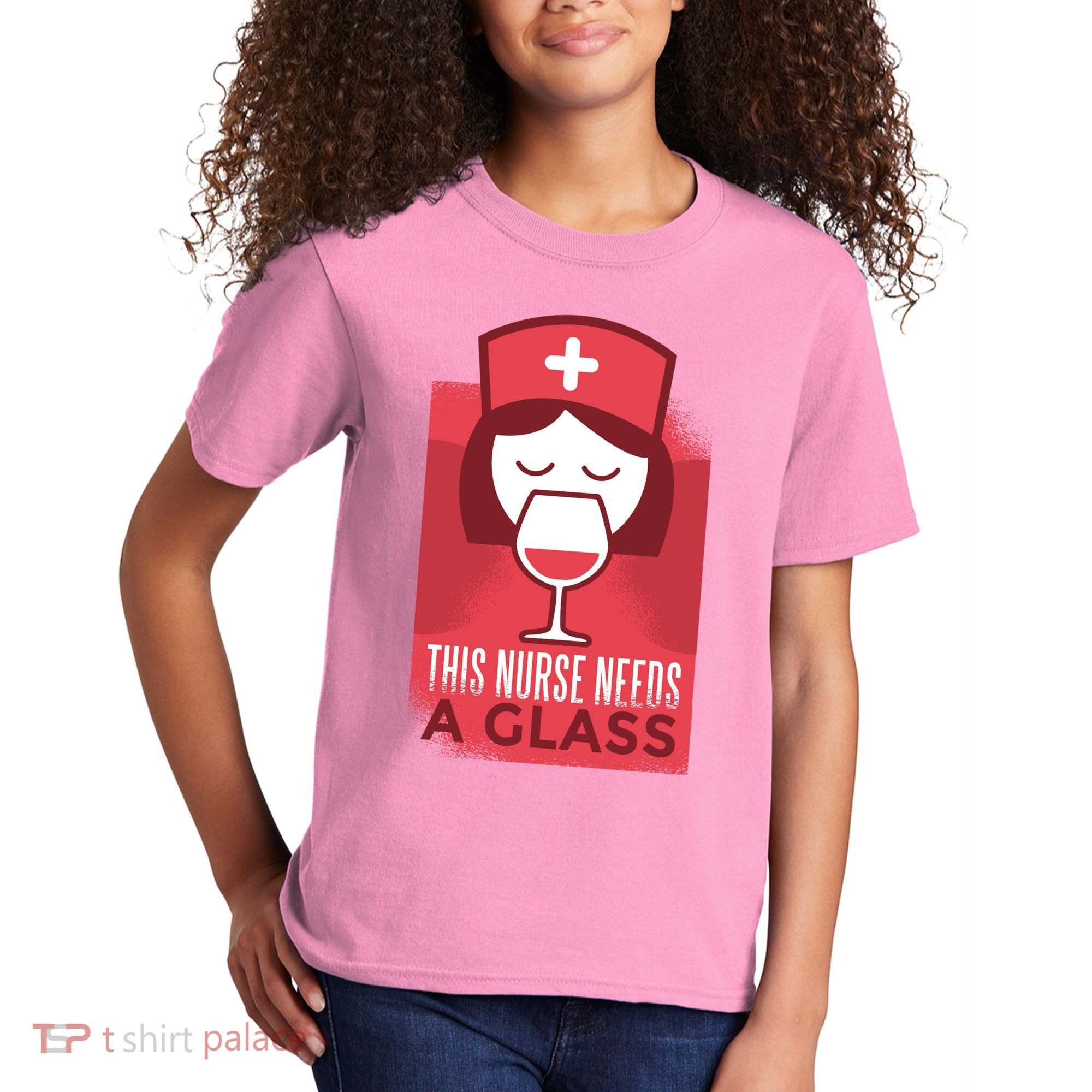This Nurse Needs A Glass Kids T-Shirt
