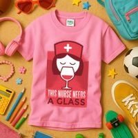 This Nurse Needs A Glass Kids T-Shirt thumb 3