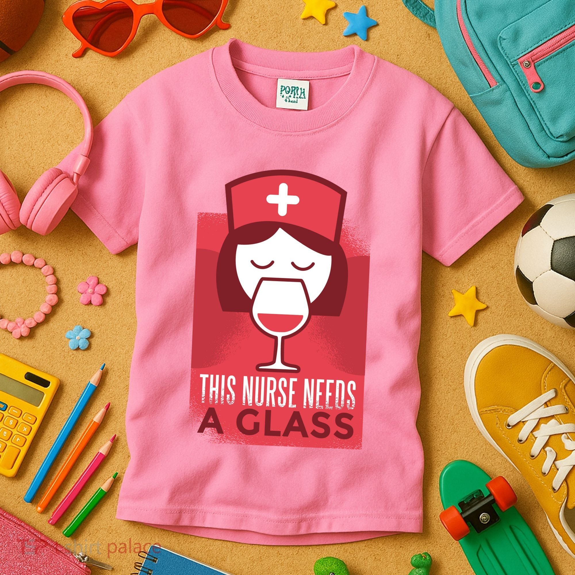 This Nurse Needs A Glass Kids T-Shirt