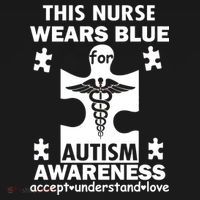 This Nurse Wears Blue For Autism Awareness Doggie Tank thumb 4