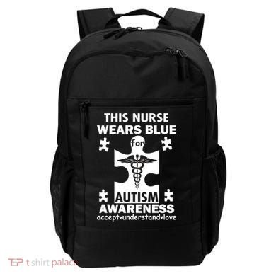 This Nurse Wears Blue For Autism Awareness Backpack