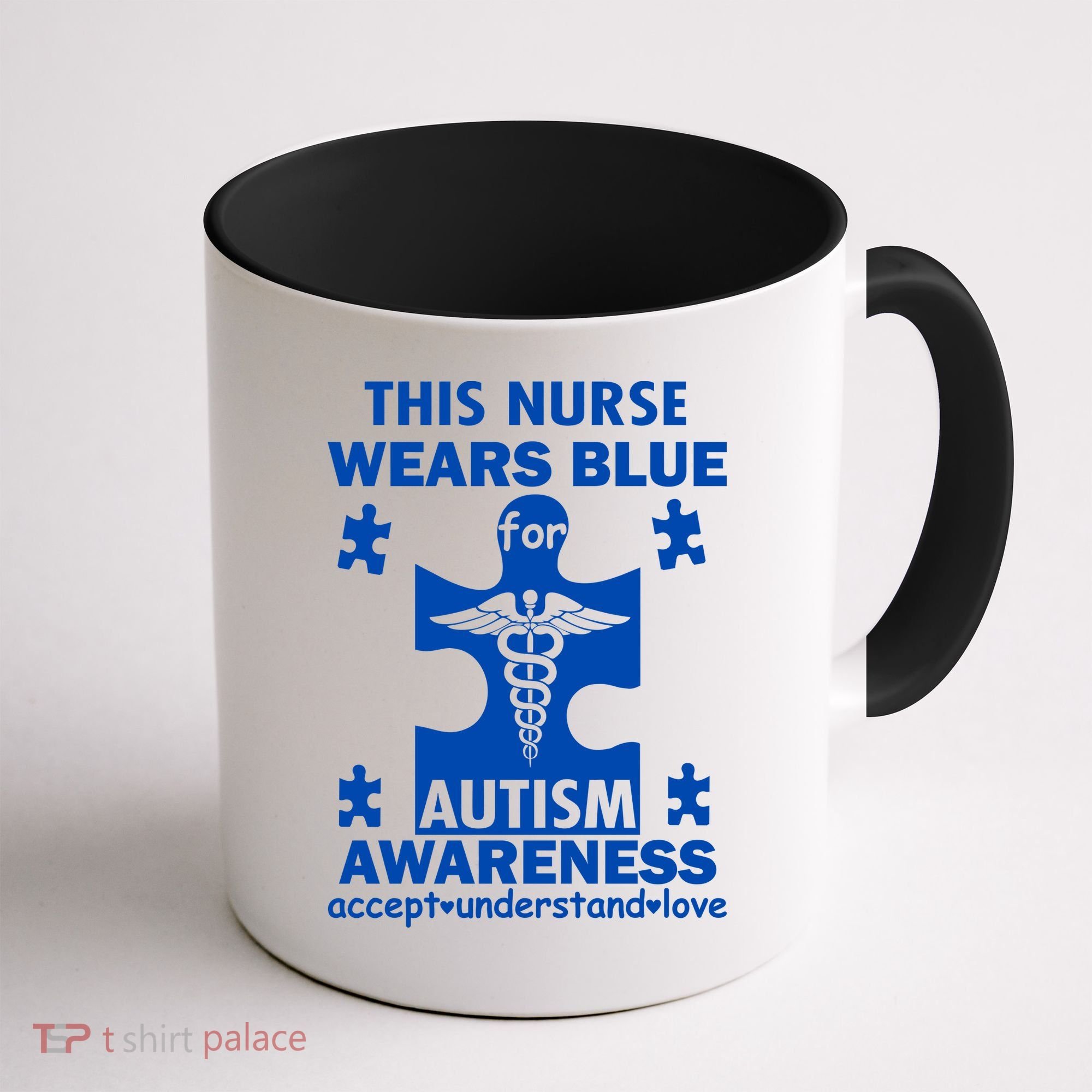 This Nurse Wears Blue For Autism Awareness Coffee Mug