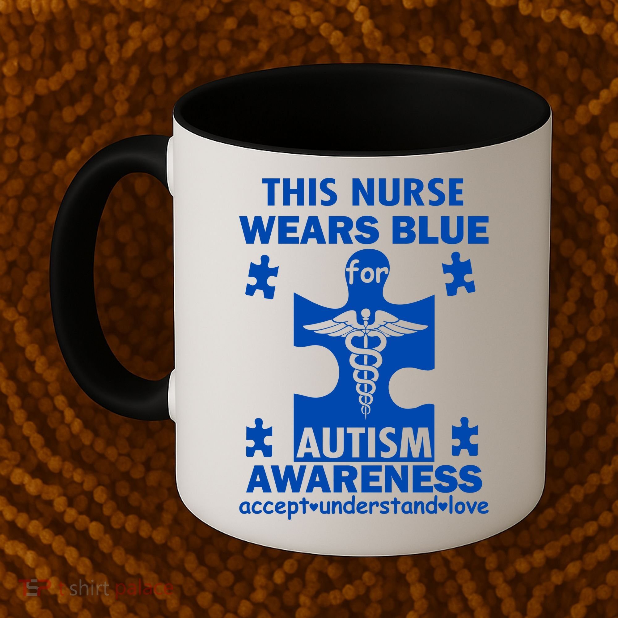 This Nurse Wears Blue For Autism Awareness Coffee Mug