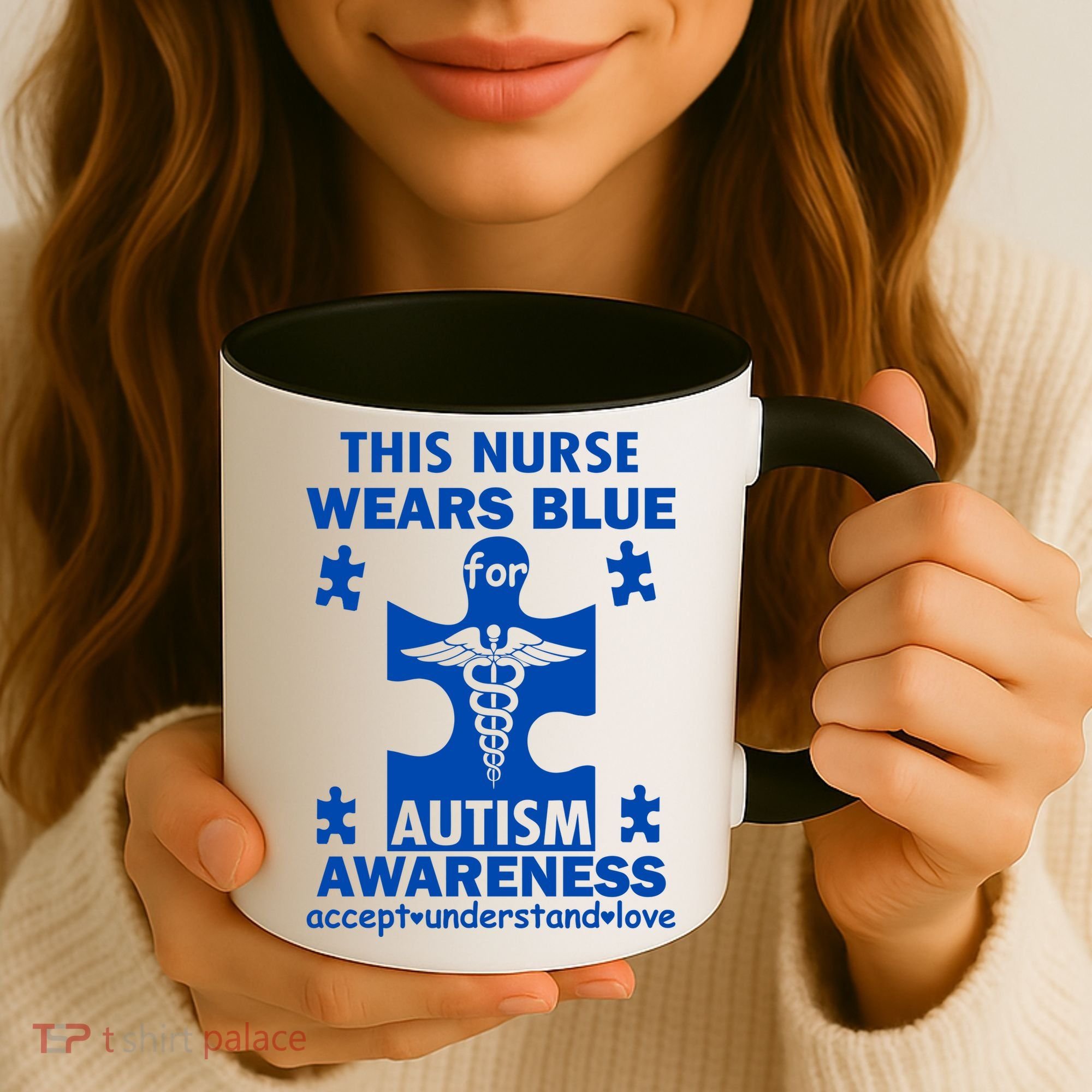 This Nurse Wears Blue For Autism Awareness Coffee Mug