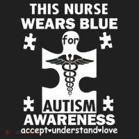 This Nurse Wears Blue For Autism Awareness Beanie thumb 2