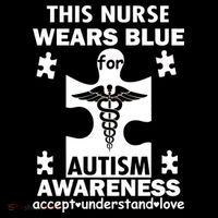 This Nurse Wears Blue For Autism Awareness Women's Hoodie thumb 2