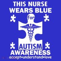 This Nurse Wears Blue For Autism Awareness Apron thumb 3