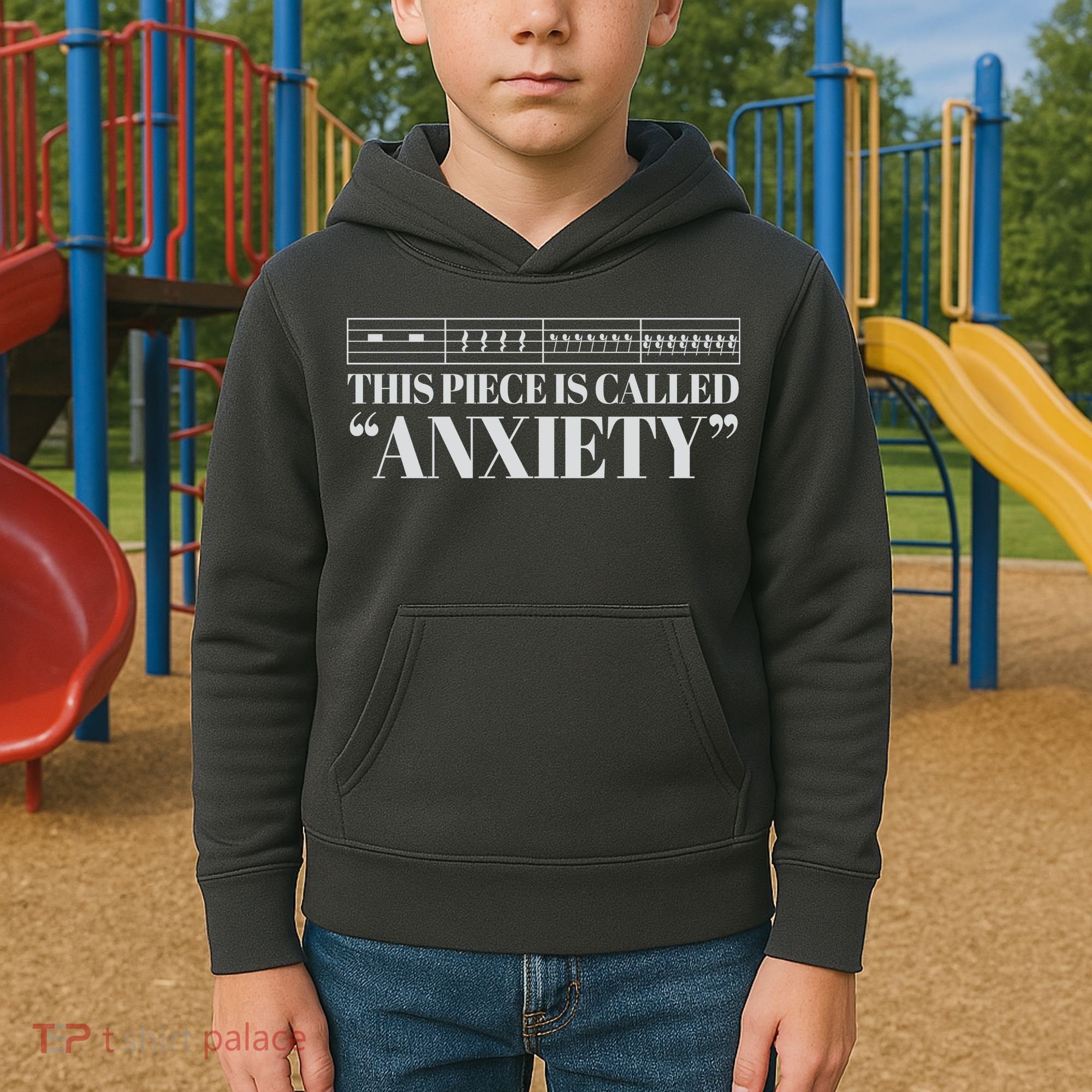 This Piece Is Called Anxiety Funny Kids Hoodie