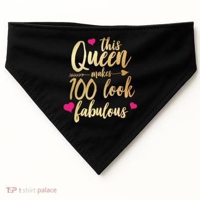 This Queen Makes 100 Look Fabulous  USA-Made Doggie Bandana