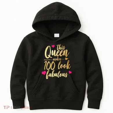 This Queen Makes 100 Look Fabulous Kids Hoodie