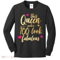 This Queen Makes 100 Look Fabulous  Kids Long Sleeve Shirt thumb 0