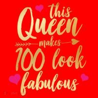 This Queen Makes 100 Look Fabulous  Santa Hat thumb 1