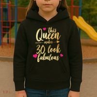 This Queen Makes 30 Look Fabulous  Kids Hoodie thumb 3