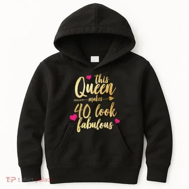 This Queen Makes 40 Look Fabulous Kids Hoodie