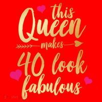 This Queen Makes 40 Look Fabulous  Santa Hat thumb 1