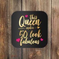 This Queen Makes 50 Look Fabulous  Coaster thumb 0