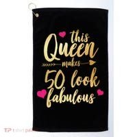 This Queen Makes 50 Look Fabulous  Golf Towel thumb 0