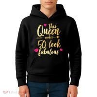 This Queen Makes 50 Look Fabulous  Kids Hoodie thumb 4