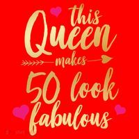 This Queen Makes 50 Look Fabulous  Santa Hat thumb 1