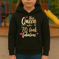 This Queen Makes 70 Look Fabulous  Kids Hoodie thumb 3