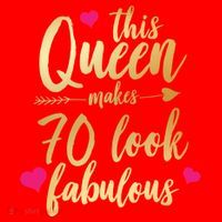 This Queen Makes 70 Look Fabulous  Santa Hat thumb 1