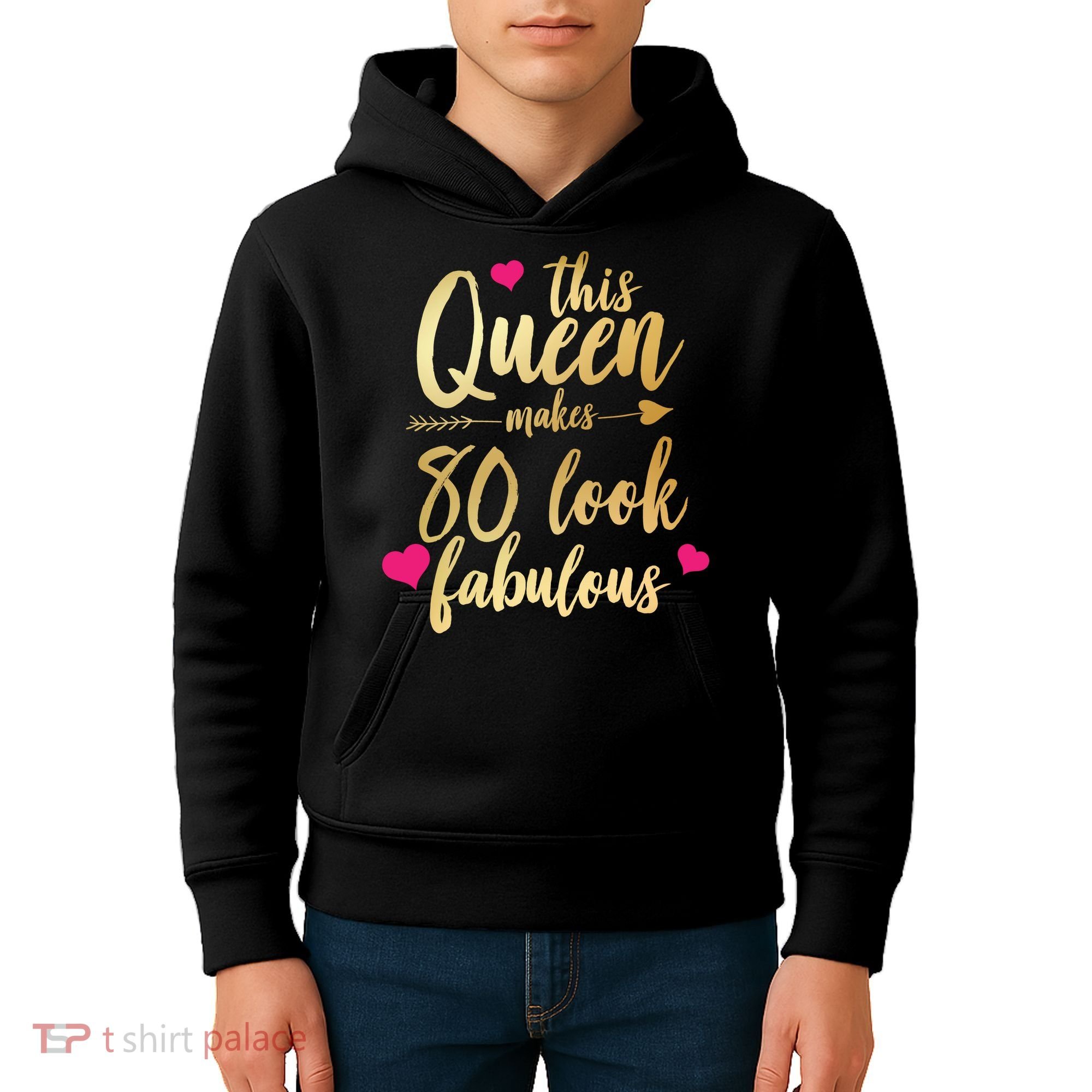This Queen Makes 80 Look Fabulous Kids Hoodie