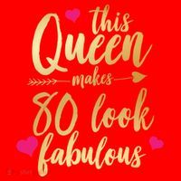 This Queen Makes 80 Look Fabulous Santa Hat thumb 1