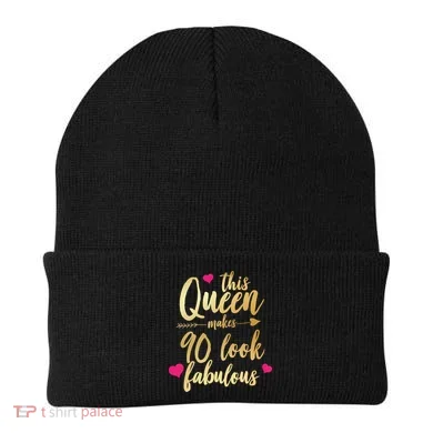 This Queen Makes 90 Look Fabulous Beanie