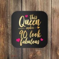 This Queen Makes 90 Look Fabulous  Coaster thumb 0