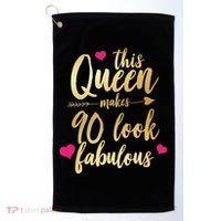 This Queen Makes 90 Look Fabulous  Golf Towel thumb 0
