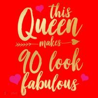 This Queen Makes 90 Look Fabulous  Santa Hat thumb 1
