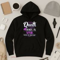 This Queen Was Born In April Living My Best Life Hoodie thumb 3