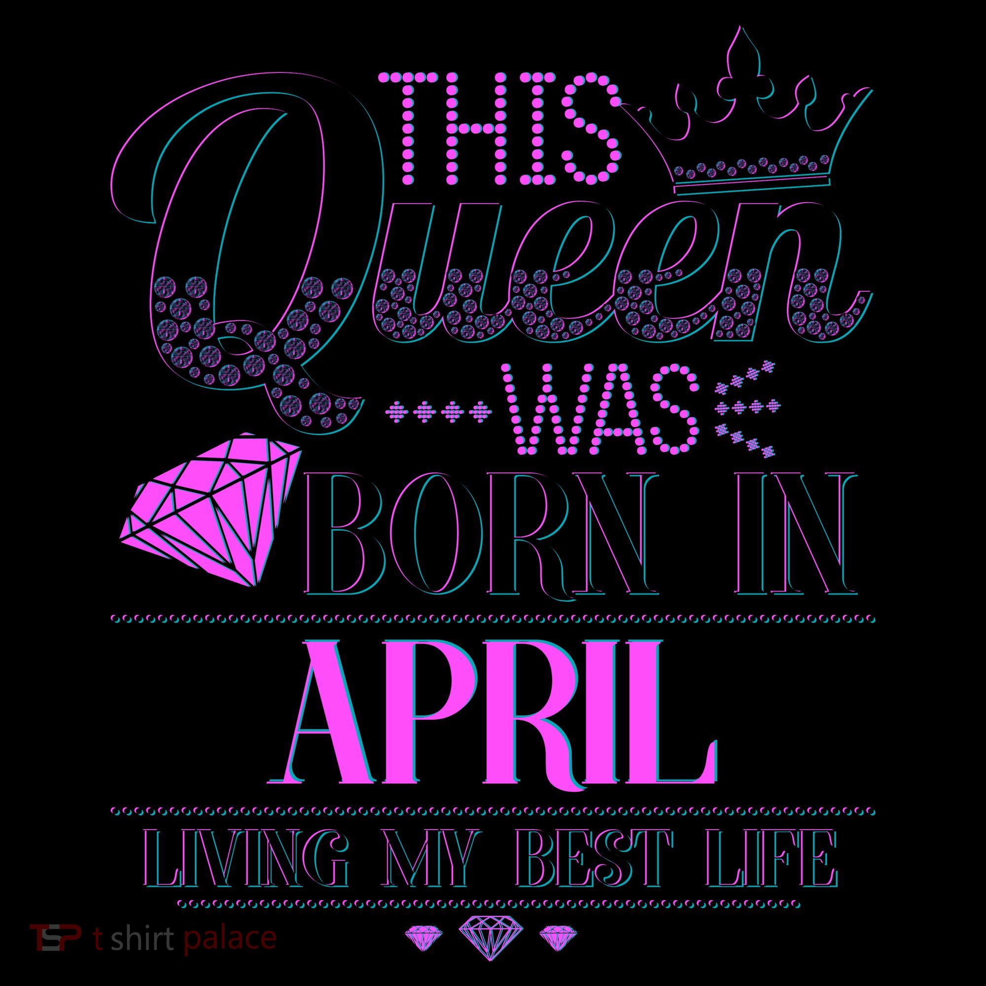 This Queen Was Born In April Living My Best Life Coffee Mug