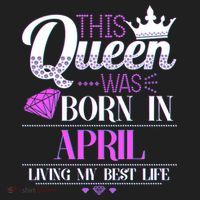 This Queen Was Born In April Living My Best Life Beanie thumb 2