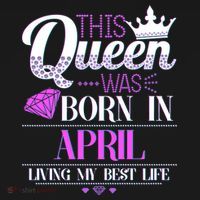 This Queen Was Born In April Living My Best Life Women's Tank Top thumb 5