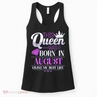 This Queen Was Born In August Living My Best Life Women's Tank Top thumb 0