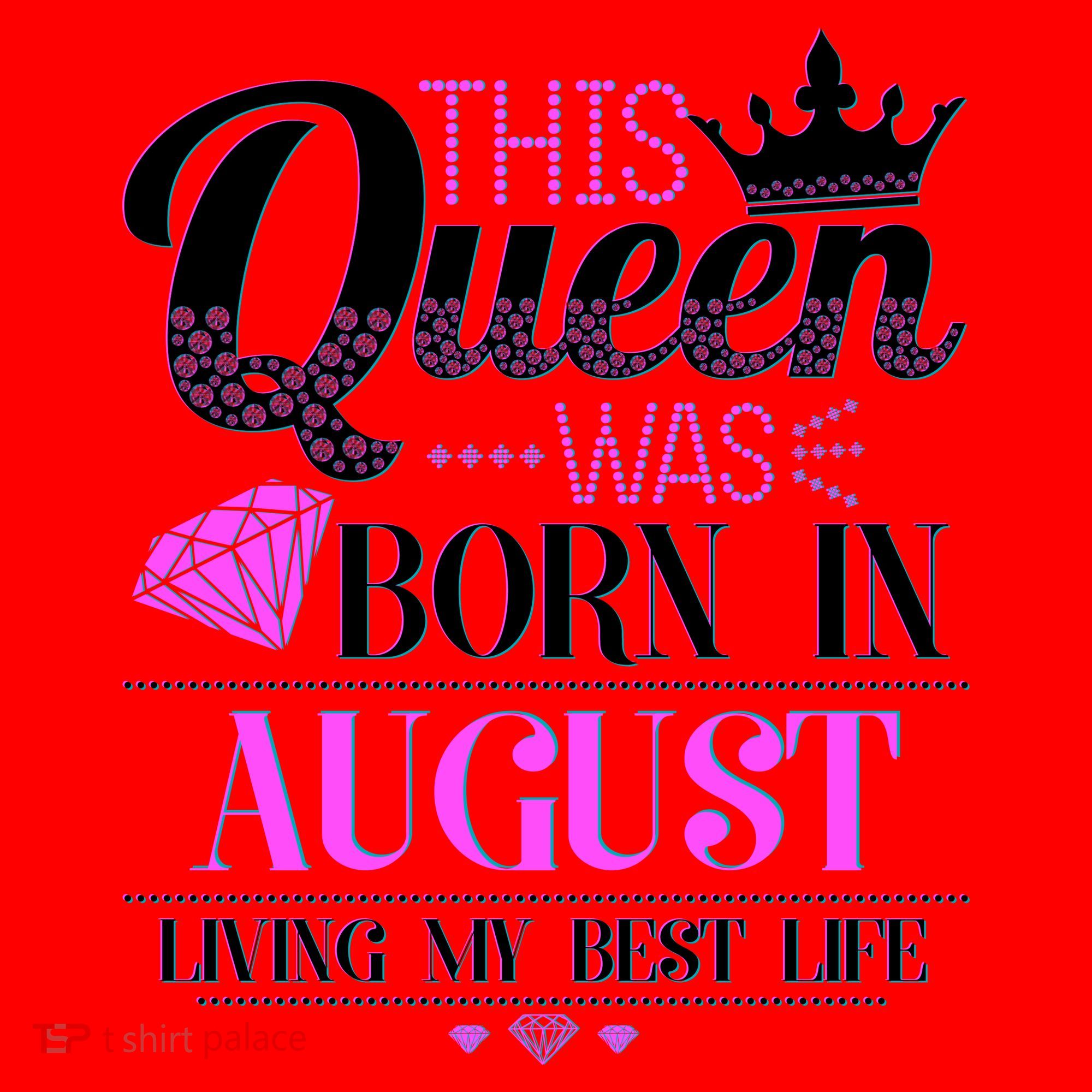 This Queen Was Born In August Living My Best Life Santa Hat