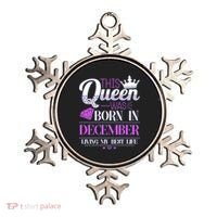 This Queen Was Born In December Living My Best Life Ornament thumb 0