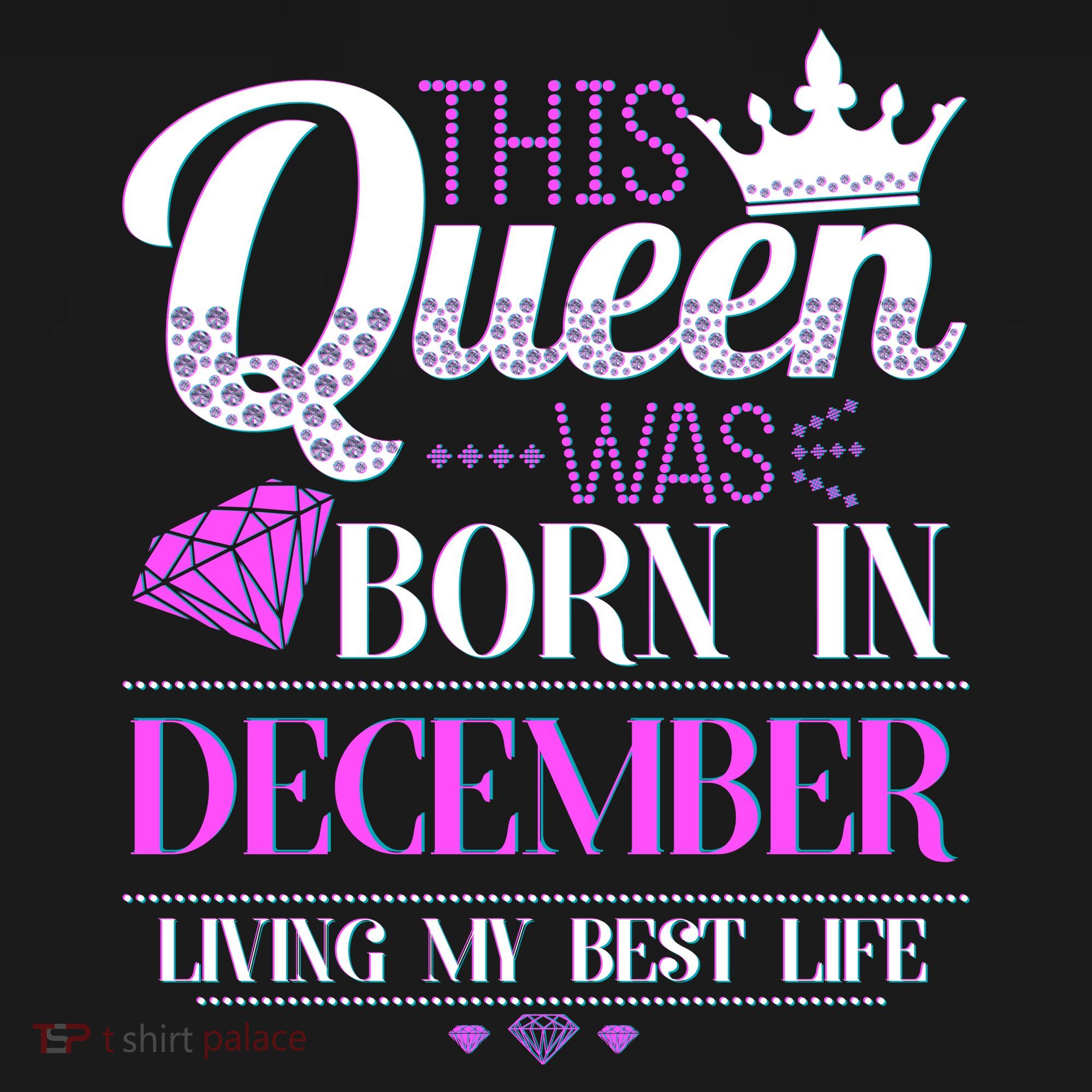 This Queen Was Born In December Living My Best Life Ornament