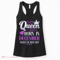 This Queen Was Born In December Living My Best Life Women's Tank Top thumb 0