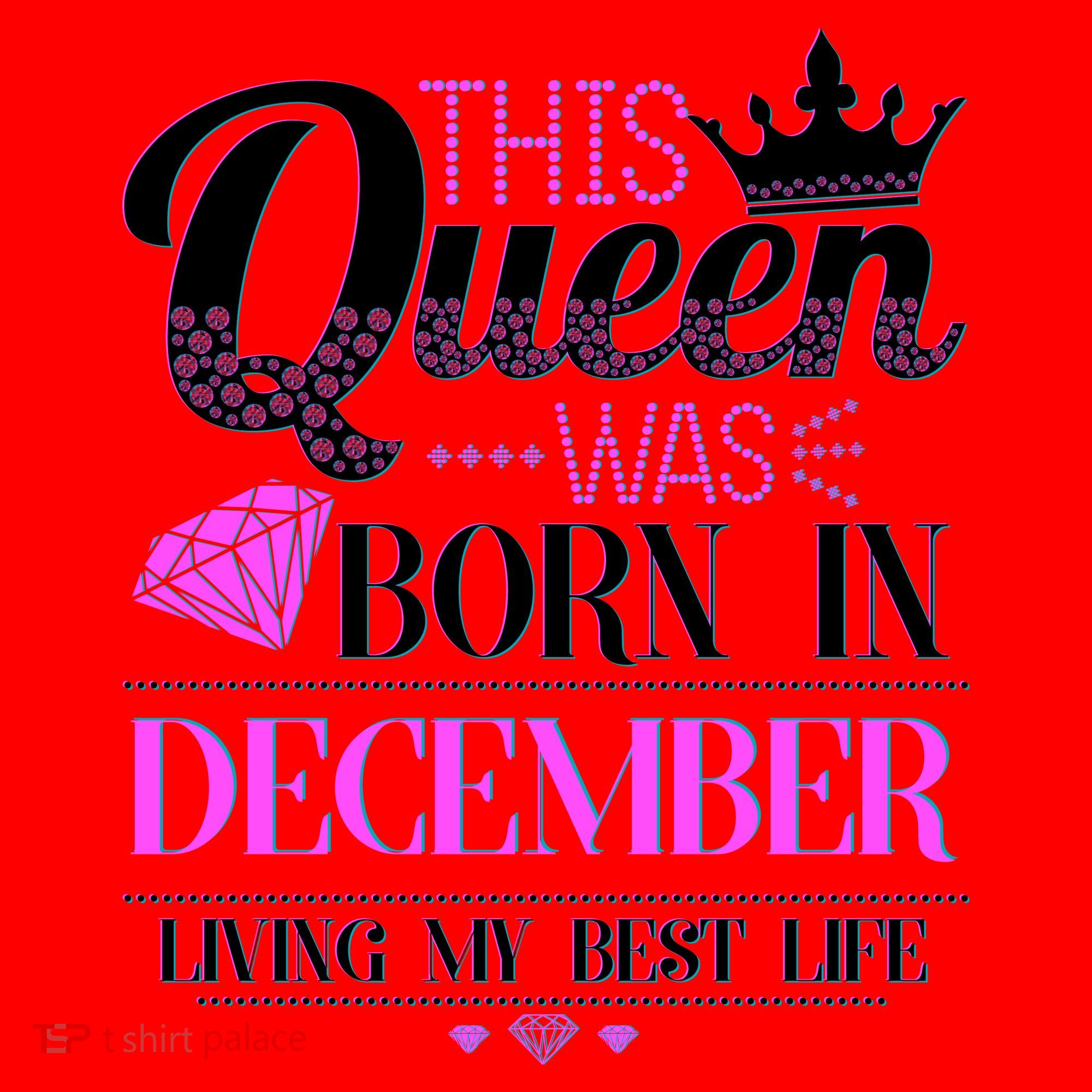 This Queen Was Born In December Living My Best Life Santa Hat