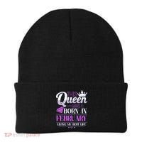 This Queen Was Born In February Living My Best Life Beanie thumb 0
