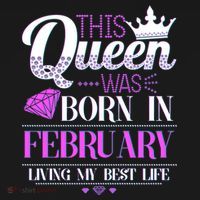 This Queen Was Born In February Living My Best Life Ornament thumb 1