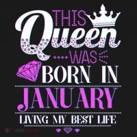 This Queen Was Born In January Living My Best Life Baby Bodysuit thumb 2